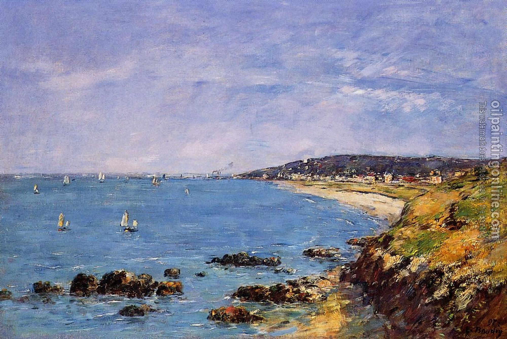 Boudin, Eugene - Trouville, View from the Heights